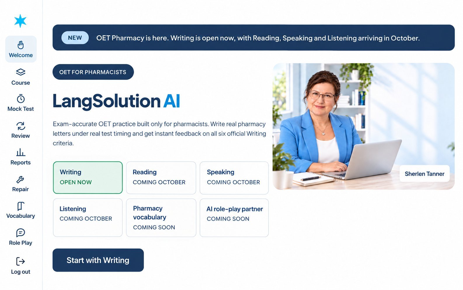 The LangSolution OET Pharmacy platform